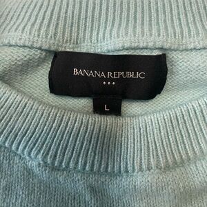 Banana Republic Women's Soft Blue Crew Neck Sweater